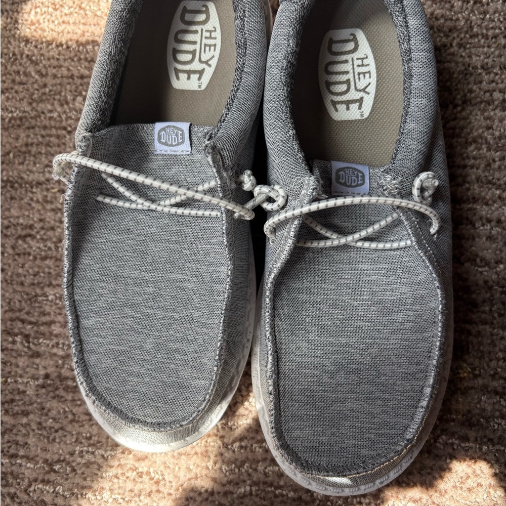 Hey Dude Gray Loafers Slip-Ons Casual Comfort